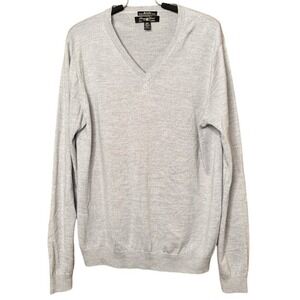 Pronto Uomo XL Extra Fine Merino Wool V-Neck Slim Fit Sweater Mens Long Sleeve